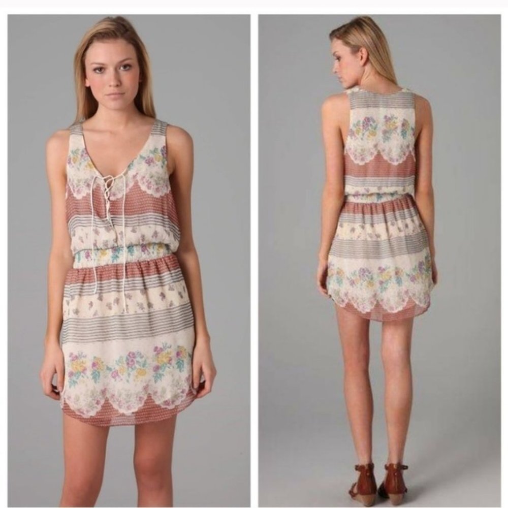 Free People Falling For Georgette Floral Dress Size Medium